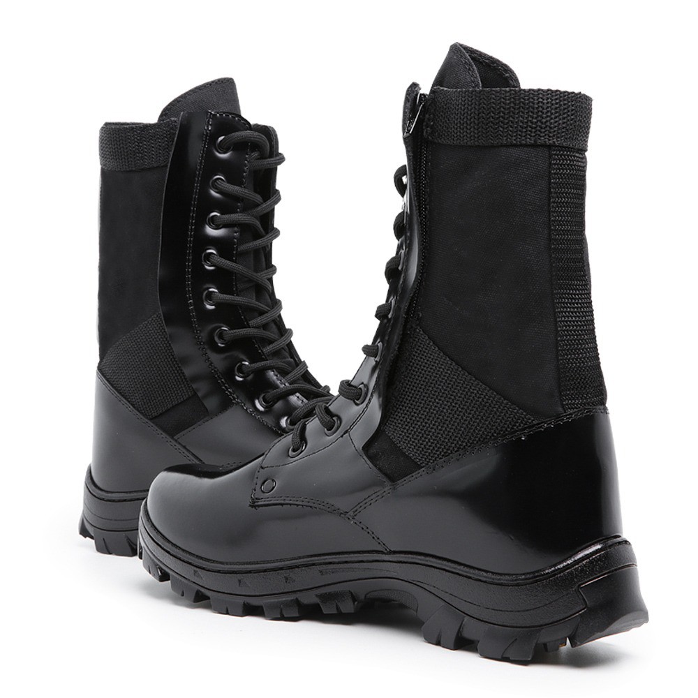 Bota Militar Coturno Masculino Feminino Couro Legitimo Cano Longo Segurança  Policia