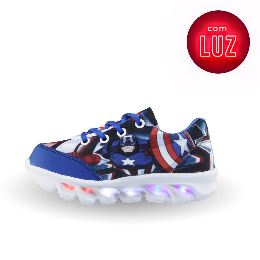 Tenis super herois com hot sale luz