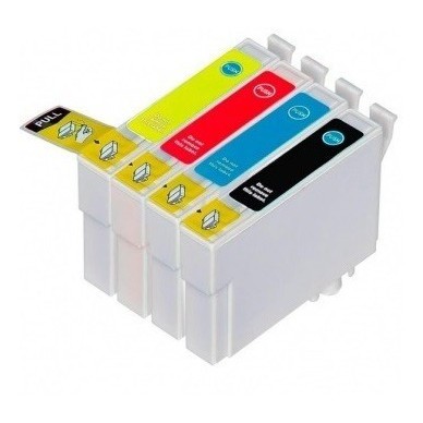 4 Cartuchos Impressora Epson Tx125 T25 Tx123 Tx135 Tx133 Novo
