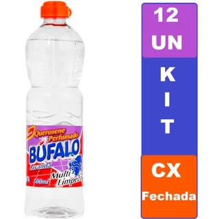Kit 12 Removedor Querosene Perfumado Lavanda 500ml Búfalo em Oferta na Shopee