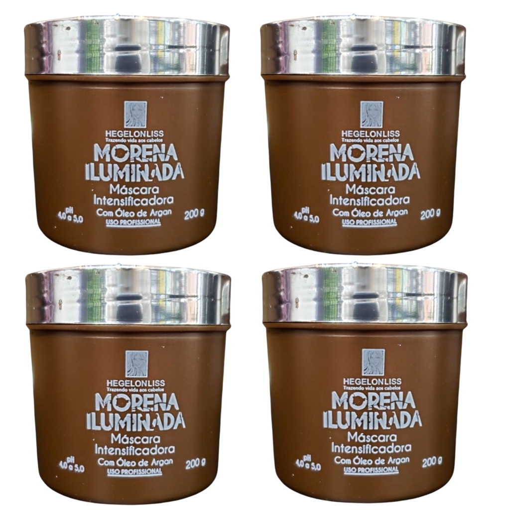 4 Máscara Matizadora Morena Iluminada Tonalizante 200g | Shopee Brasil