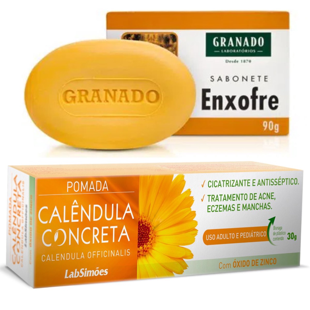 Kit Pomada Calêndula Concreta Abcessos E Impetigo Psoríase | Shopee Brasil