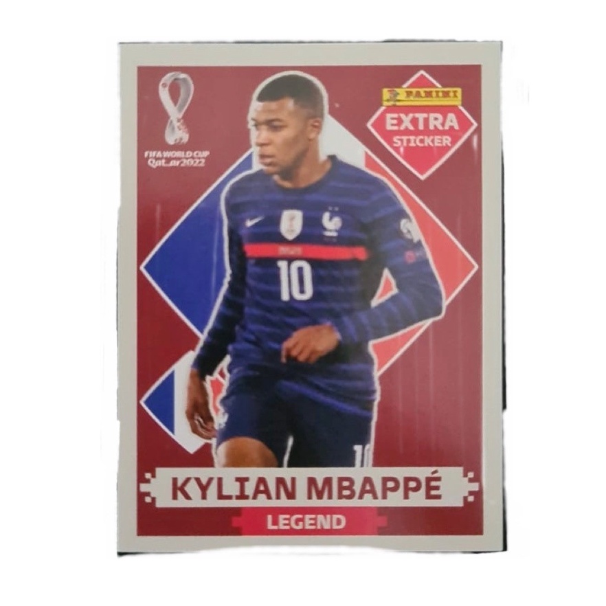 Figurinha Extra Rara Copa do Mundo 2022 - Kylian Mbappé Legend França -  Vermelha Bordô