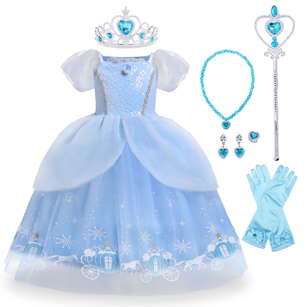 2015 New Cinderella Meninas Vestido Cinderela Borboleta Vestido Cinderela  Vestido Parteta Para Crianças Princesa Cinderela Cosplay Traje Fantasia  Vestido De $159,76