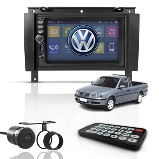 Kit Central Multimídia Mp5 2 Din Bt Espelha Dvd Saveiro G3