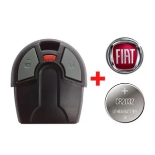 Capa Controle Alarme Fiat Uno Palio Strada + Logo Vermelho + Bateria Oca em Oferta na Shopee