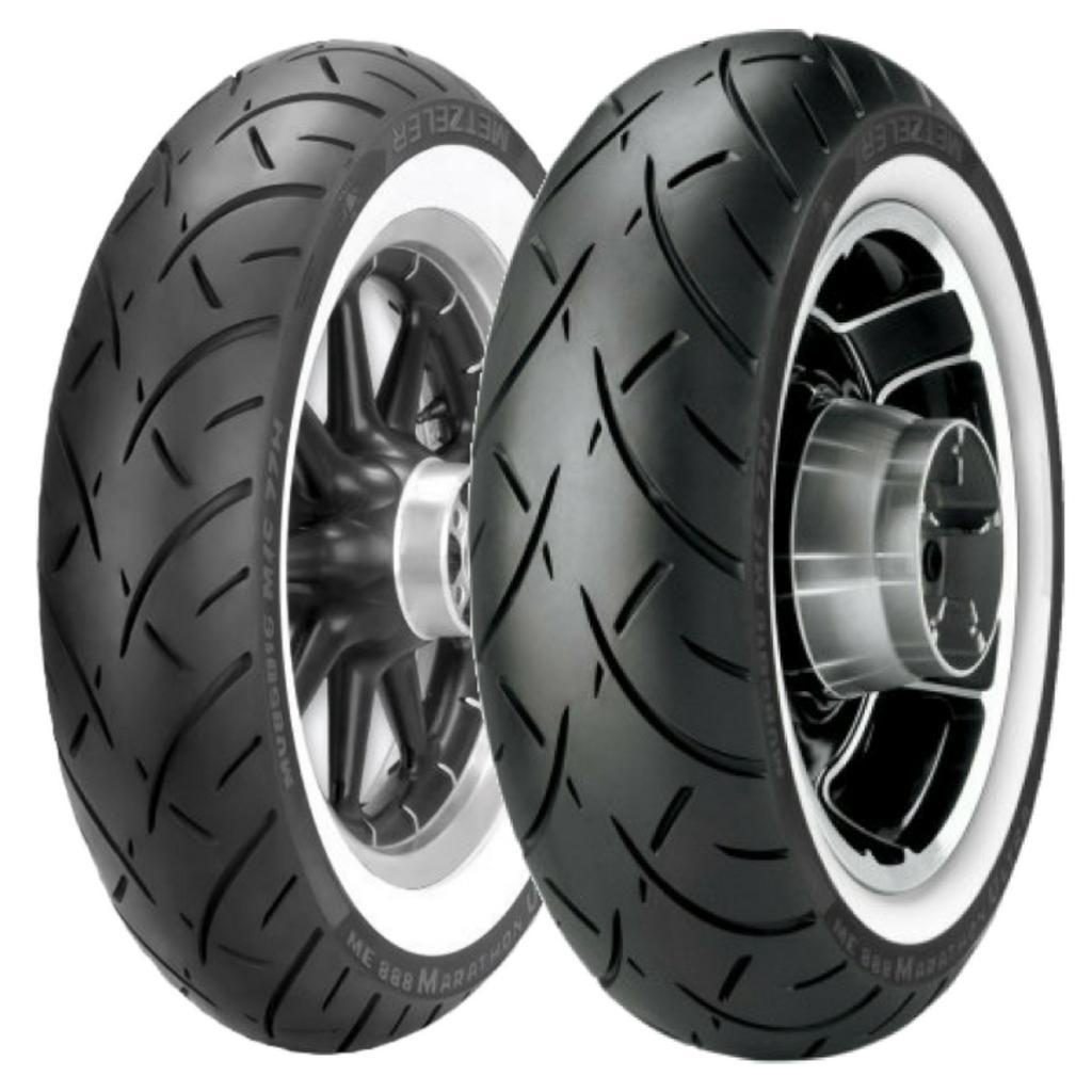Par Pneu Heritage Softail Faixa Branca Mt90b16 Mu85b16 Metze
