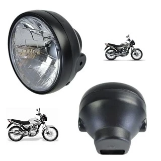 Farol Completo Sem Lâmpada Bloco Ótico + Aro Preto + Carcaça Honda Cg Titan Fan 125 150 Ks Es Esd Ex 2000 2003 2004 2005 2006 2007 2008 2009 20 11 13