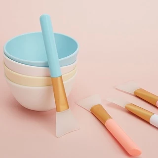 kit Facial Máscara Beleza Conjunto De Ferramentas Tigela Silicone / Espátula