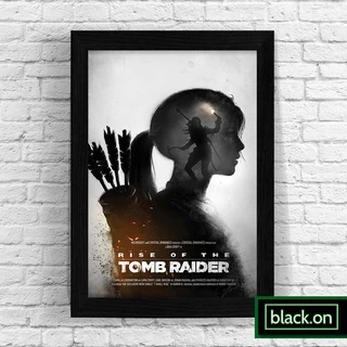 Quadro Com Moldura Poster Decorativo Game Geek Jogo Tomb Raider Lara Croft Rise 32x23cm #008