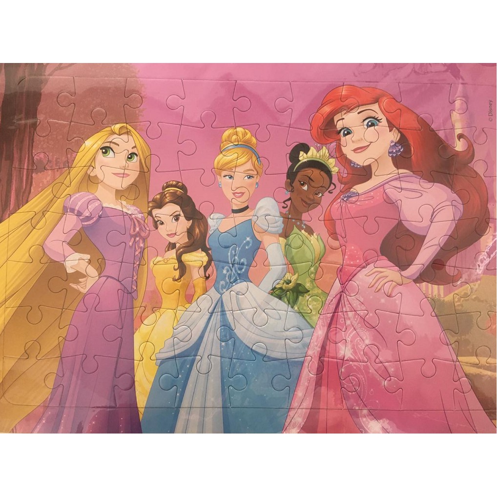 Quebra Cabeça 5 Princesas 63 Peças Jogo Princesas Disney | Shopee Brasil