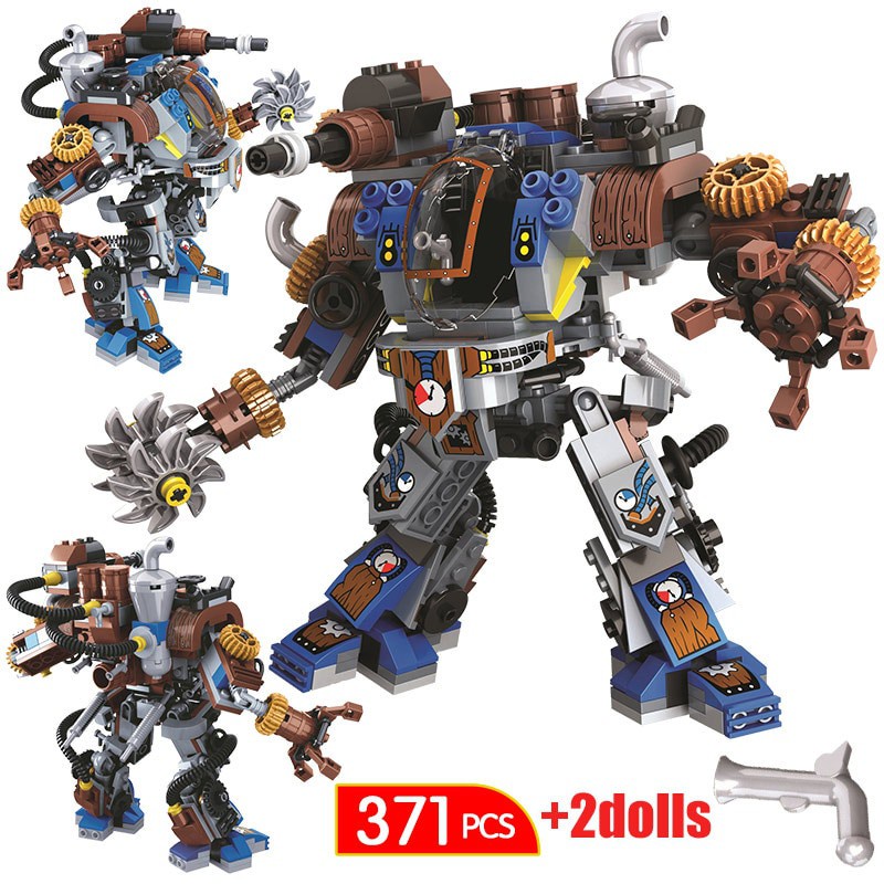 Bmzz 【 Spot 】 lego Idade Da Cidade Dos Robôs Mecânicos Série Vapor Blocos De Construção De Militares Figuras De Guerreiros Tijolos Brinquedos Educativos