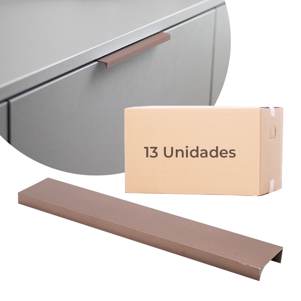 X Puxadores De Gaveta Moveis Slim Frame Aluminio Mm Shopee Brasil