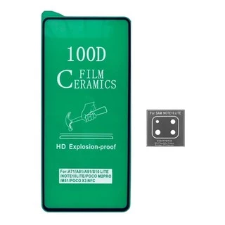 Película Cerâmica 9d + Pl Lente P/ Câmera Compativel Galaxy Note 10 Lite