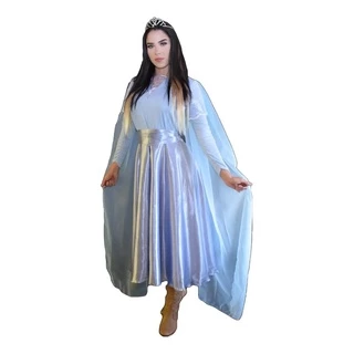 Fantasia Princesa Rainha Adulto Com Capa Cosplay