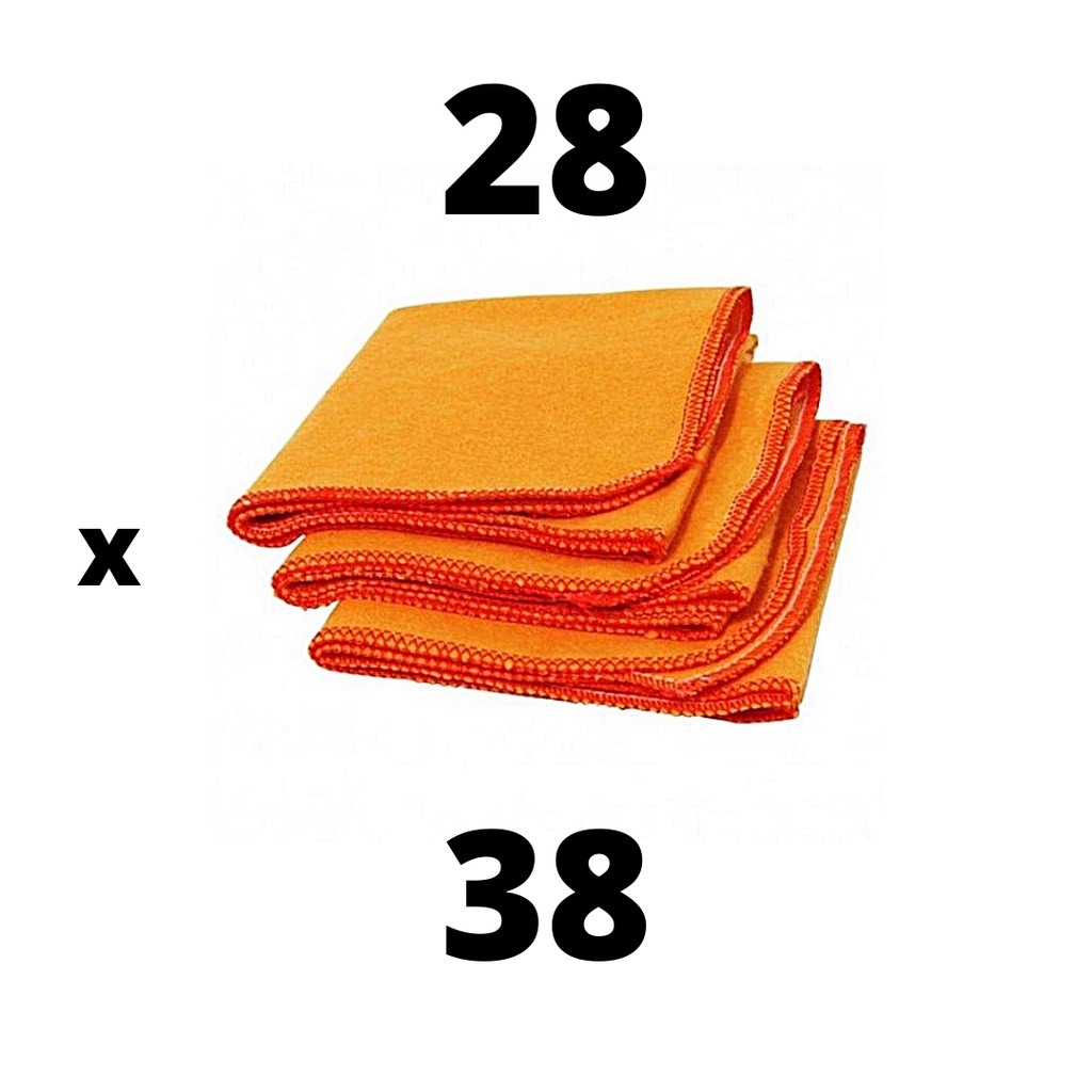 KIT 12 FLANELAS MICROFIBRAS PEQUENA - 28x38 cm Anti Risco Laranja ...