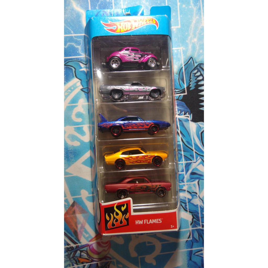 Pack Com 5 Carrinho Hot Wheels: Hw Flames - Mattel - Toyshow Tudo