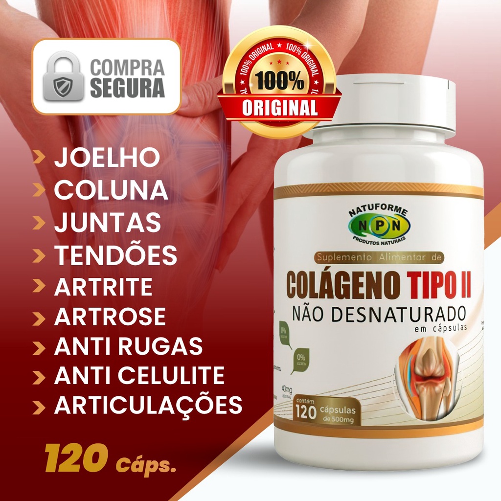 Colágeno Tipo 2 Original Natuforme Joelho Coluna Artrose Não ...