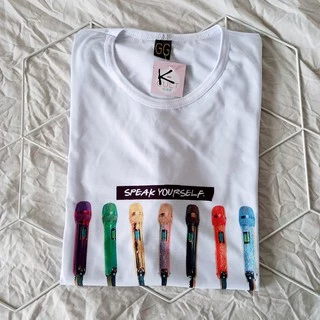 Camiseta Unissex 'Speak Yourself' BTS Microfones KPOP Aesthetics