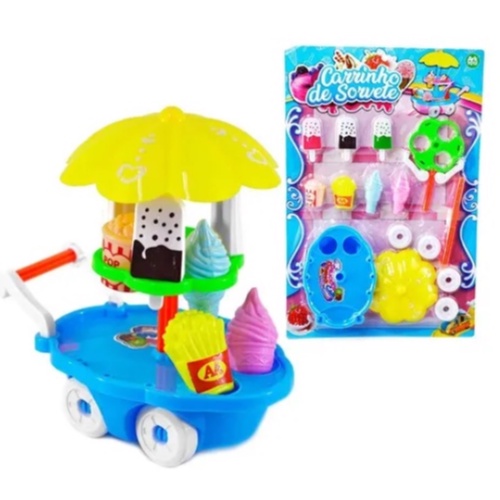 Gogogmee Carrinho De Jogo Infantil Carrinho De Brinquedo De Sorvete Para  Crianças Jogo De Papéis De Bolo Carrinho De Jogo De Bolo Conjunto De Jogo  De