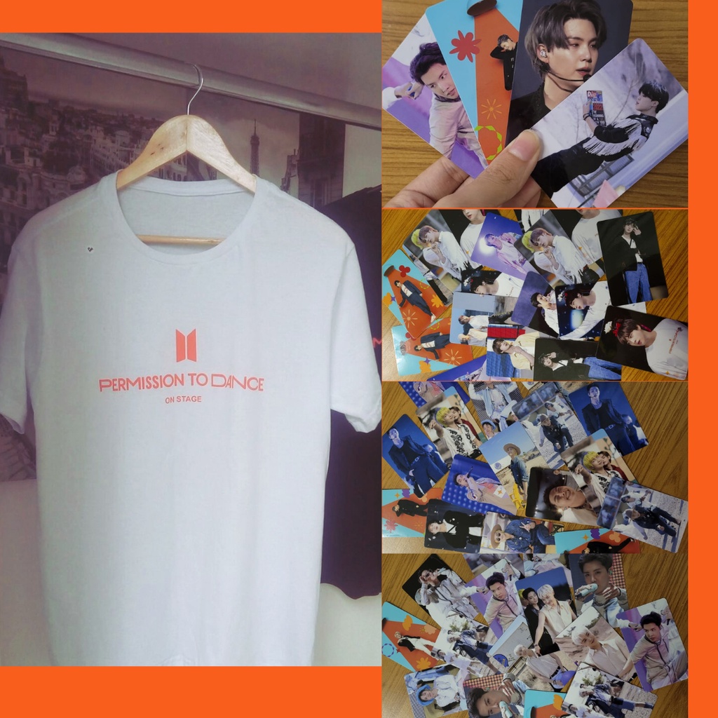 Camiseta BTS Permission To Dance 100% Algodão Unissex | Shopee Brasil