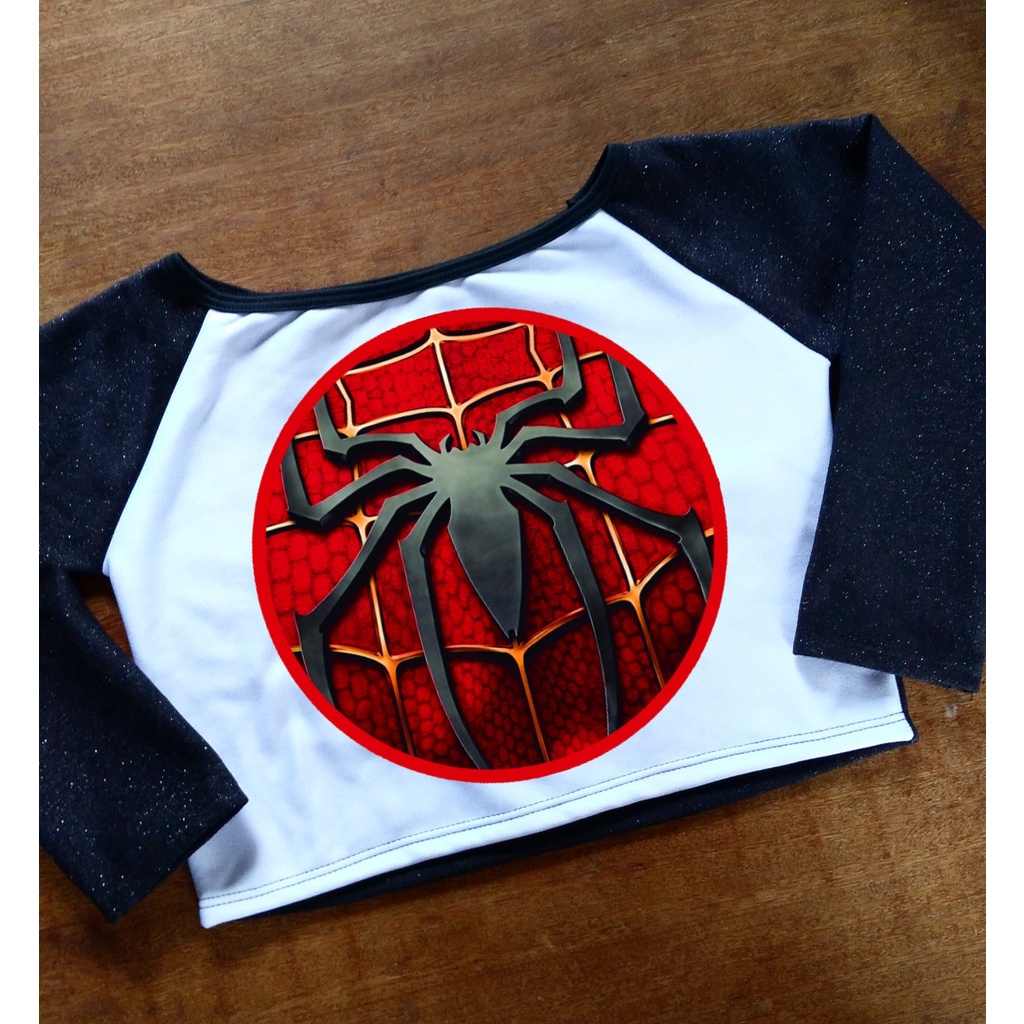 Cropped do Homem Aranha - Moletom Feminino | Shopee Brasil