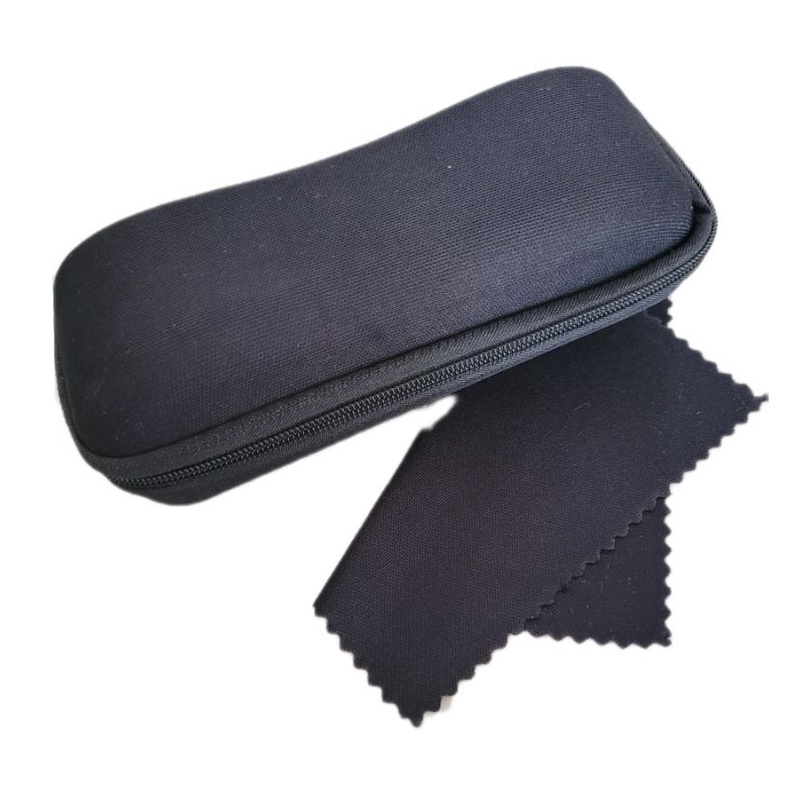 kit estojo case para óculos + flanela