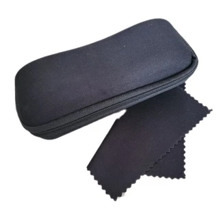 kit estojo case para óculos + flanela