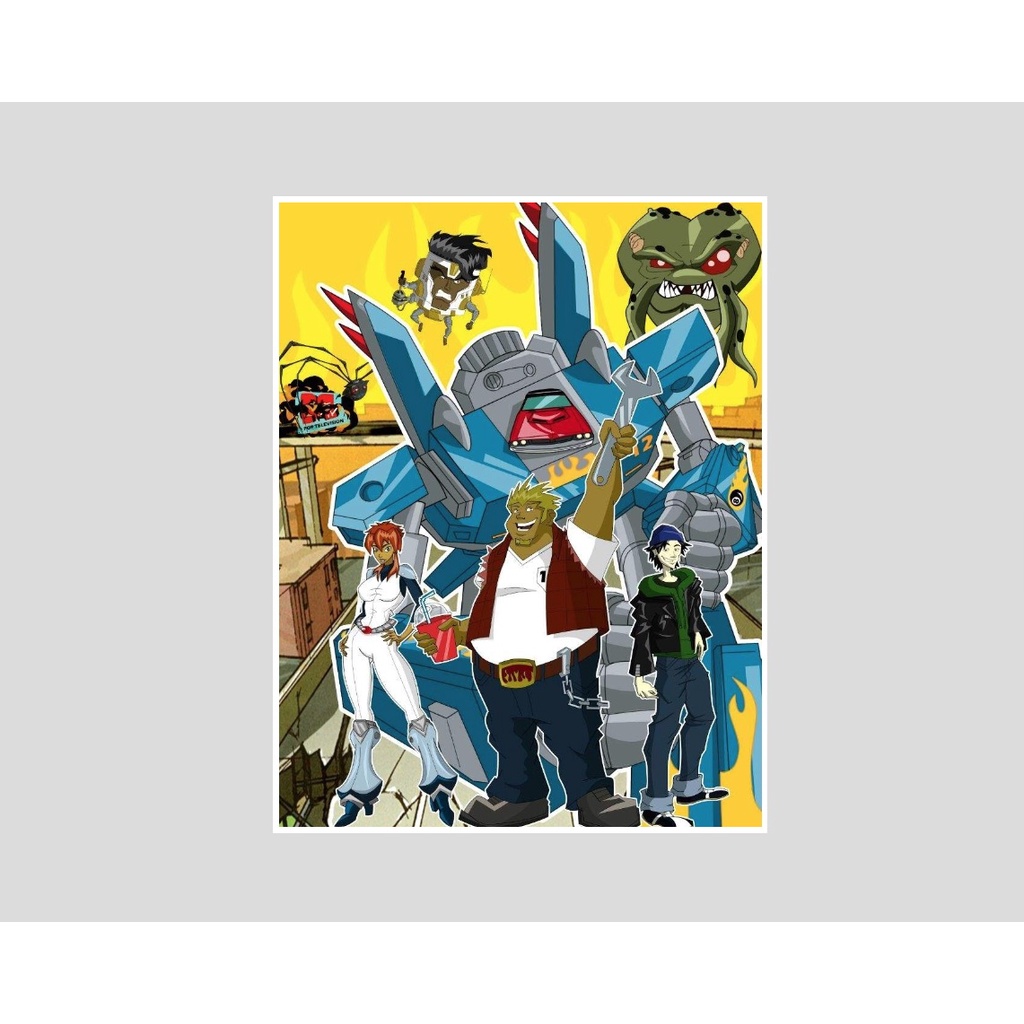 Quadro megas xlr desenho animado robo cartoon anos 90