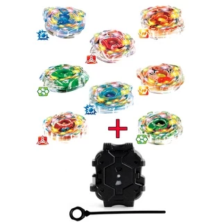 1 Beyblade Burst Com Luz Colorida +1 Lançador Pião Zip Zap Com luz