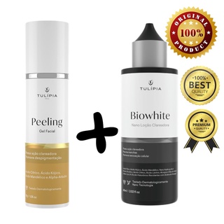 Kit Peeling Gel 30g + Nano Loção Clareadora Biowhite 60ml Tulipia
