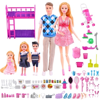 Casa de boneca Barbie grávida barbie kit Família Mamãe Grávida Little Kelly  Big Tummy Casa dos Sonhos Presente de Aniversário - Escorrega o Preço