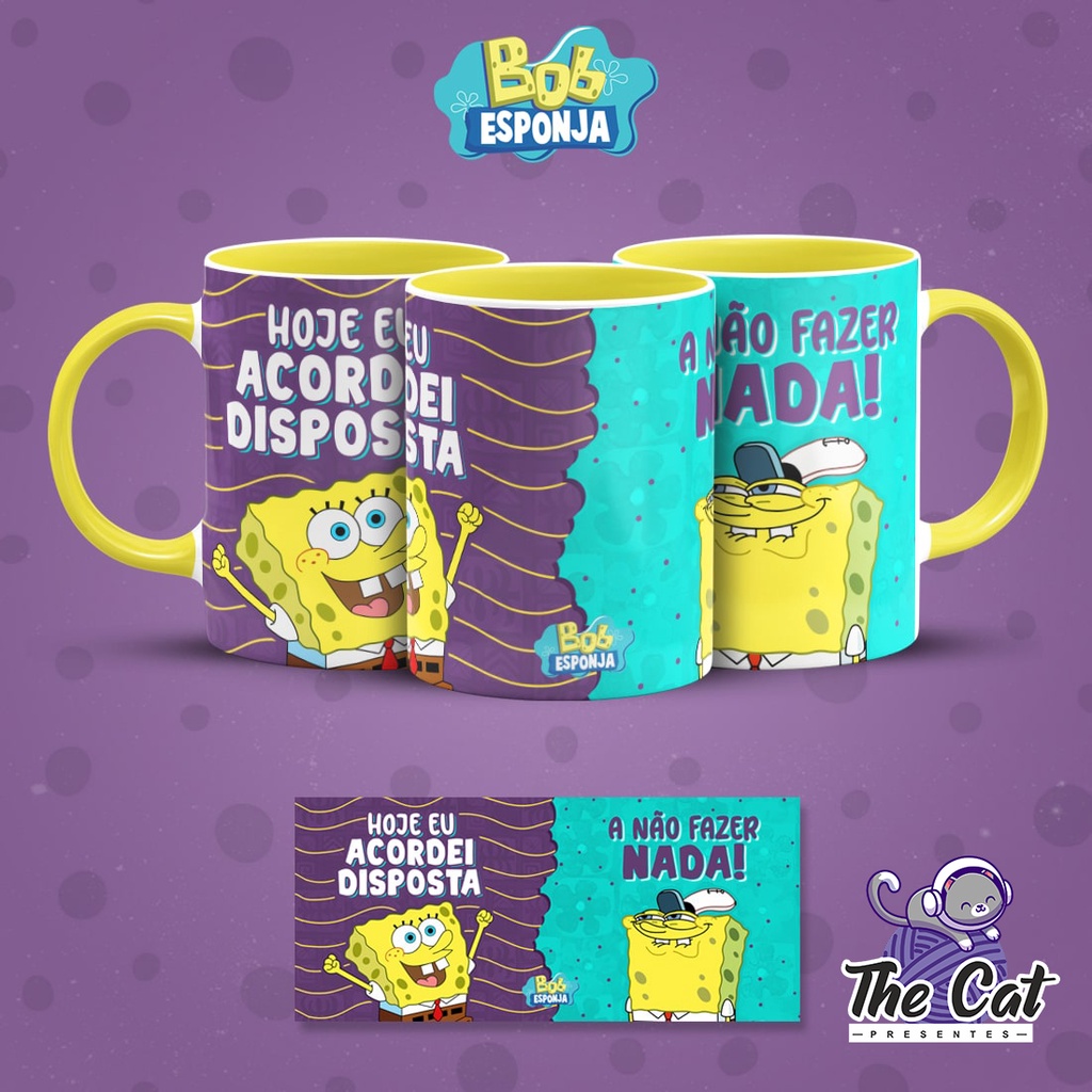 Caneca Bob Esponja - Todos Os Dias Me Ligam