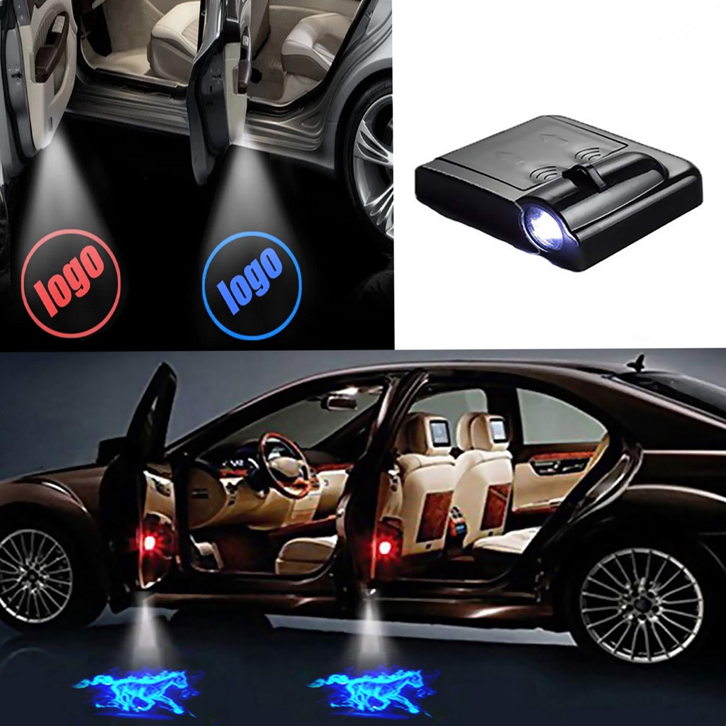 2pcs Universal Wireless LED Shadow Projector Cortesia Passo Luz Luzes ...