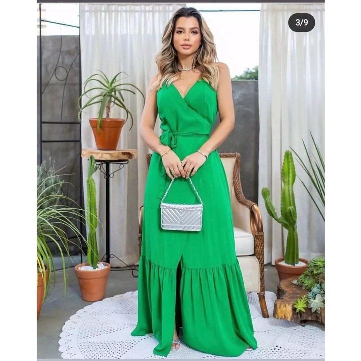 Vestido Longo Femenino | Shopee Brasil