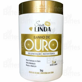 Máscara Banho de Ouro Sua Linda Profissional com Óleo de Rícino