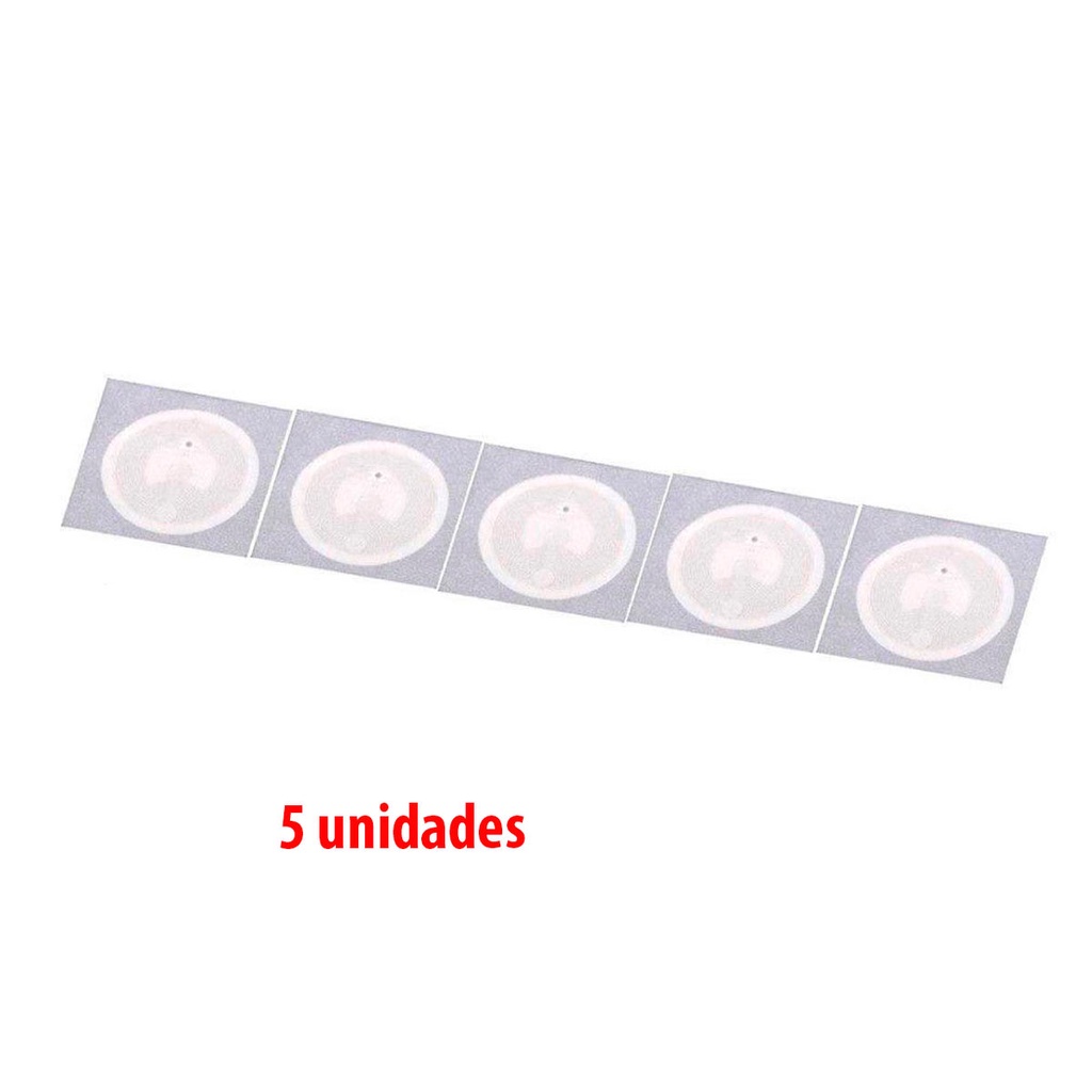 5 X Tag Adesivo Rfid 13.56mhz Iso14443a Ntag213 Frete R$12