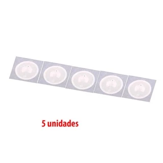 5 X Tag Adesivo Rfid 13.56mhz Iso14443a Ntag213 Frete R$12