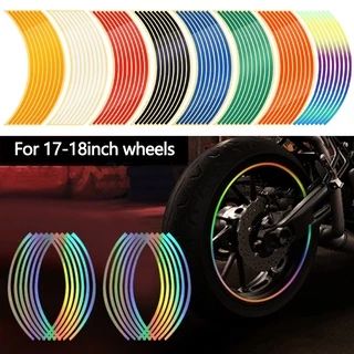 Fita Adesiva Refletiva Para Roda De Motocicleta 16 Tiras 17-18 Polegadas em Oferta na Shopee