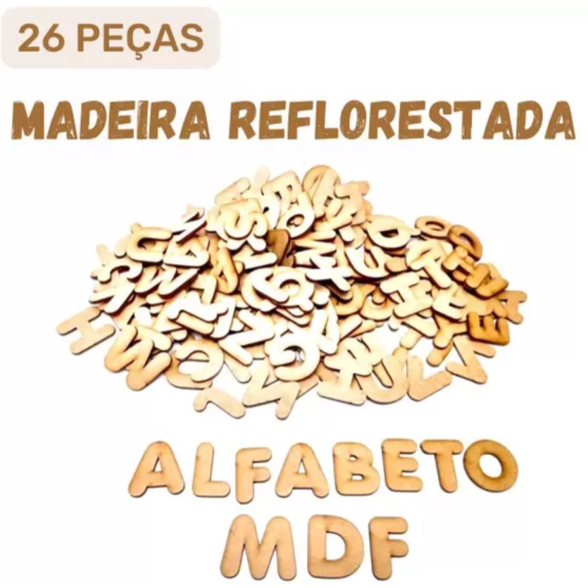 Jogo Educativo Alfabeto Silábico 360 pçs em MDF - Jottplay