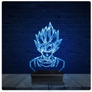 Luminária Led Acrilico Abajur - Goku Dragon Ball