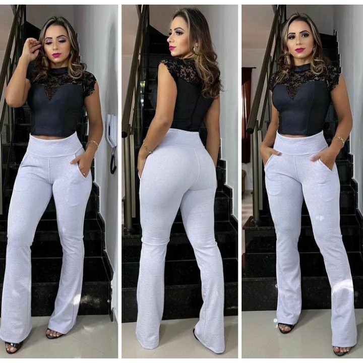 Legging Lisa Cós Alto Suplex com Bolso Lateral Mulheres Altas