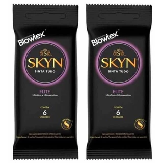 Kit 2 Preservativos - Camisinha Blowtex Skyn Elite Ultrafino e Ultrasensitive C/6 Unidades (12 Unidades)