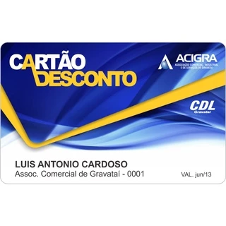 Cartões personalizados em PVC