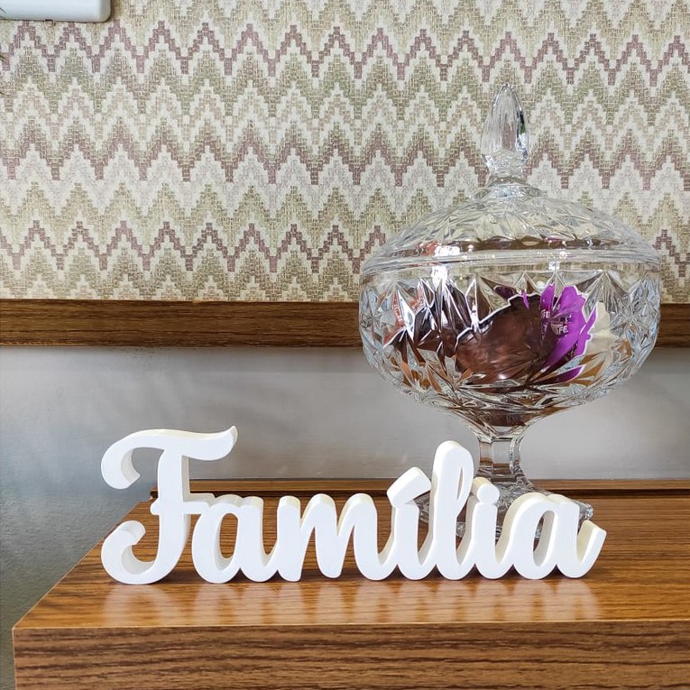 Letreiro decorativo FAMÍLIA - impressão 3D