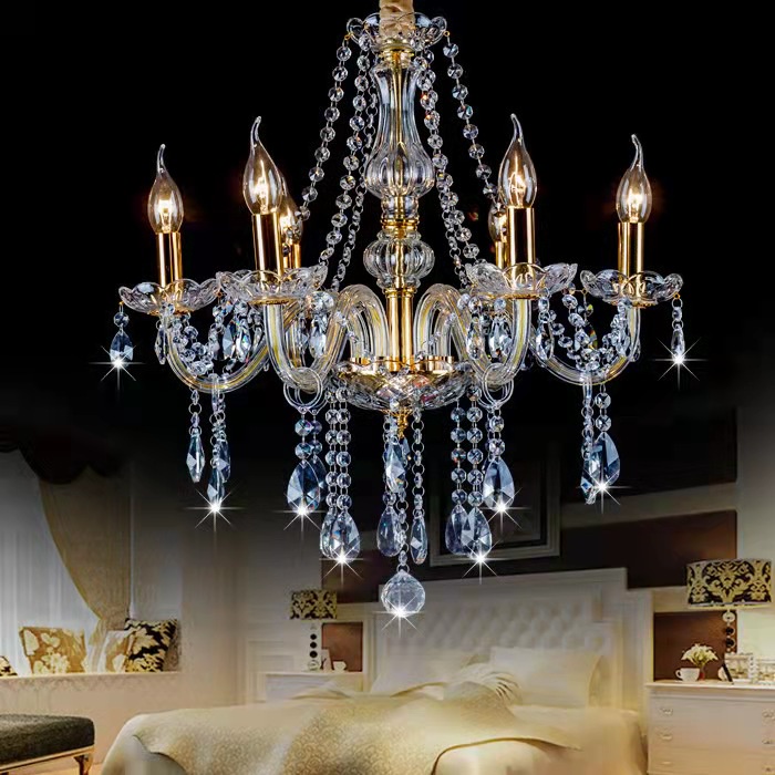 Lustre Cristal 6 Braços Clássico Maria Tereza | Shopee Brasil
