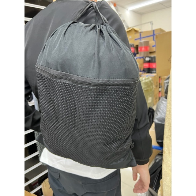 mochila sacola esporte bolsa academia passeio uisex preta com ziper