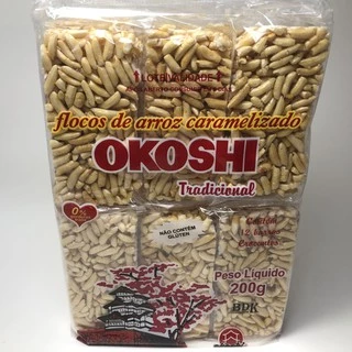 Okoshi Flocos De Arroz Caramelizado 200 Gramas