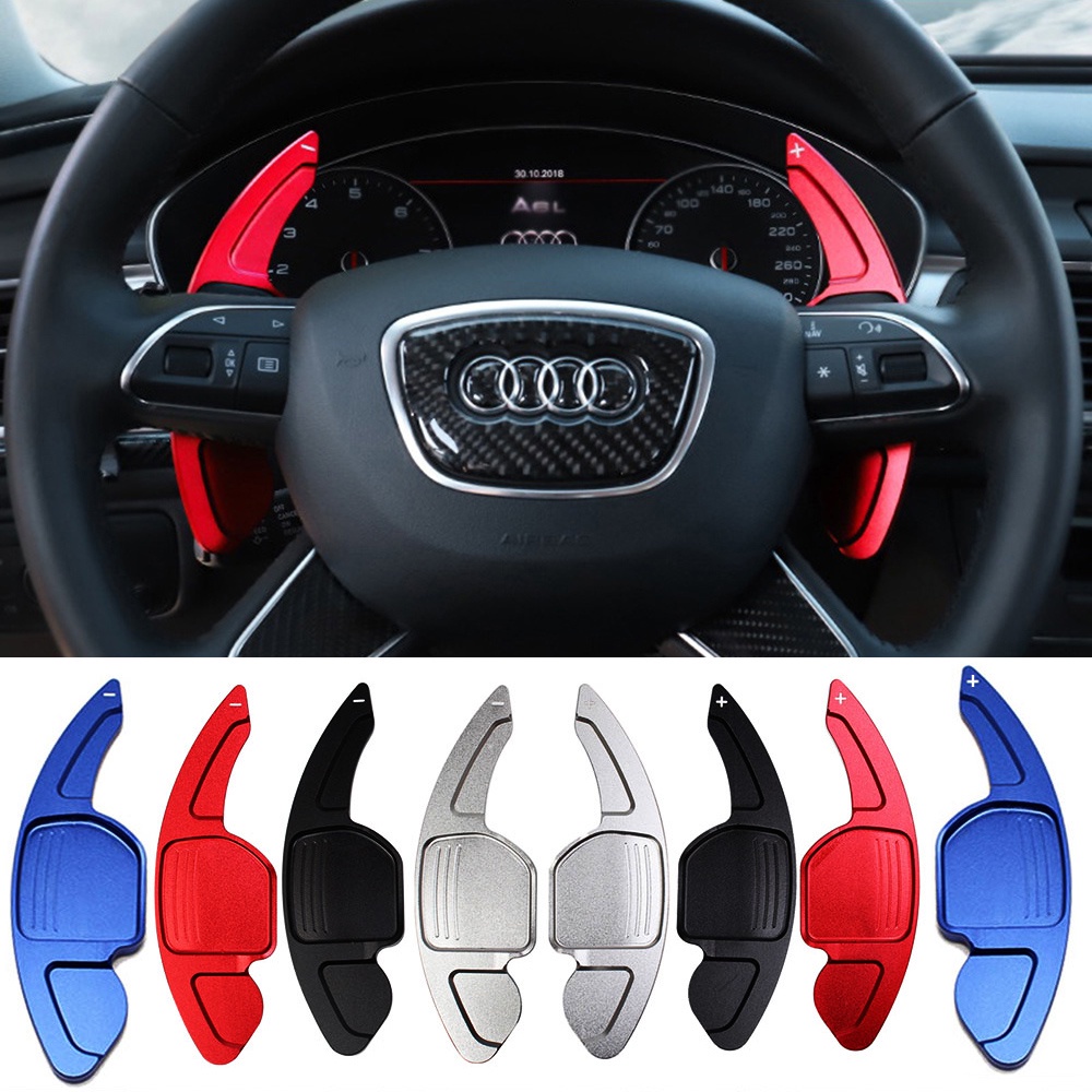Para Audi A3 8V A4 B8 A5 A6 C7 A7 A8 Q3 Q5 Q7 2013 2014 2015 Carro Volante Paddle Shift Extension DSG Gear Stickers