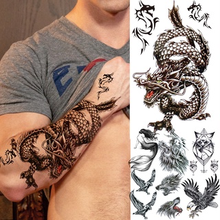 Tatuagem Adesiva Temporária, Tatuagem Corporal De Tigre Com Chama, Cavalo,  Fogo, Flash, Tatuagens Falsas Para Homens - Tatuagens Temporárias -  AliExpress